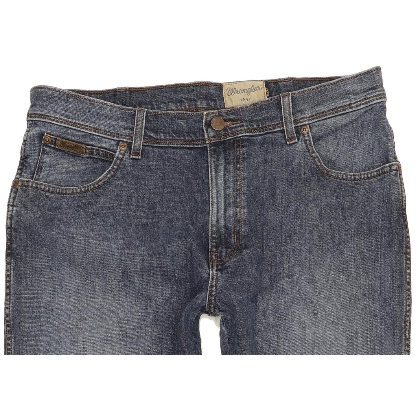Wrangler Texas Men Blue Straight Regular Stretch Jeans W36 L29