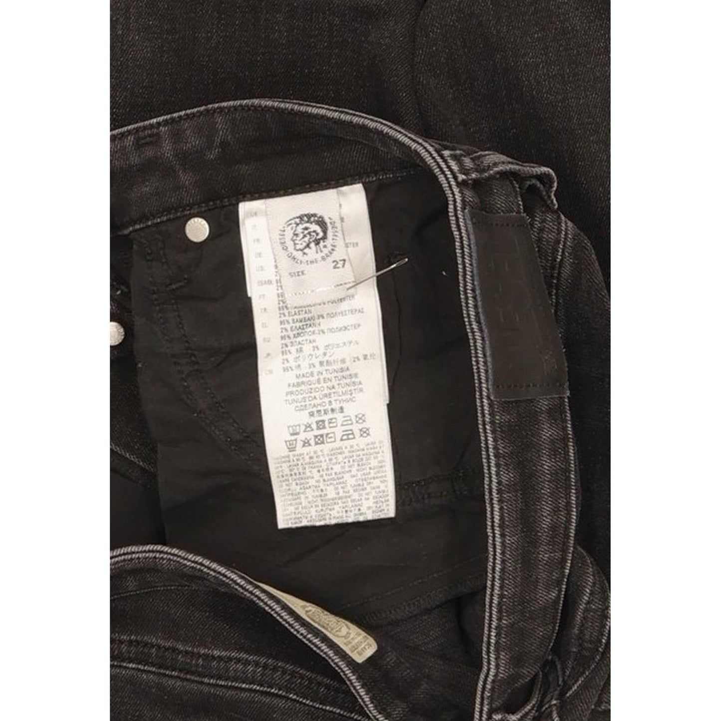 Diesel Babhila Men Black Skinny Slim Jeans W27 L31