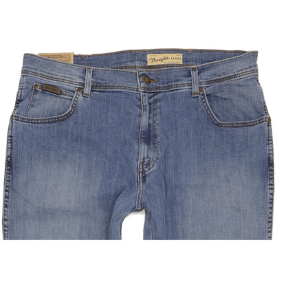 Wrangler Texas Men Blue Straight Regular Stretch Jeans W36 L30