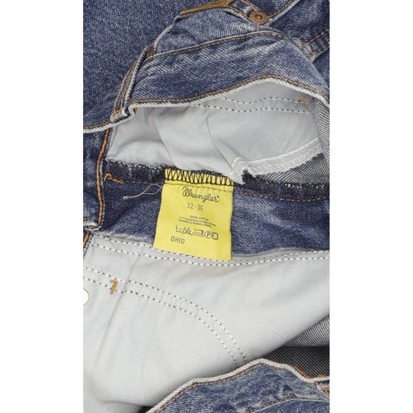 Wrangler Ohio Men Blue Straight Regular Jeans W32 L36