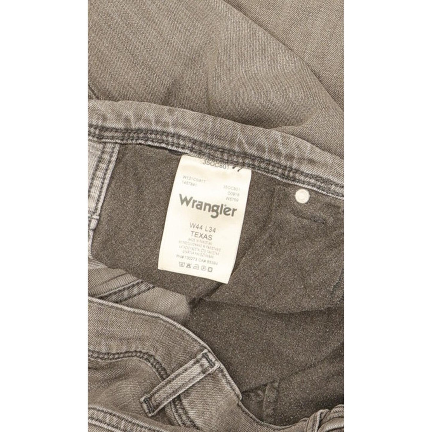 Wrangler Texas Men Grey Straight Regular Stretch Jeans W44 L34