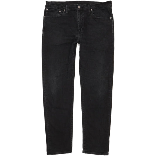 Levi's 502 Men Black Tapered Regular Stretch Jeans W36 L32