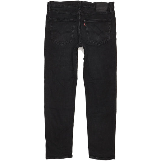 Levi's 502 Men Black Tapered Regular Stretch Jeans W36 L32