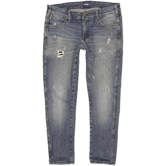 Wrangler Vegas Men Blue Tapered Regular Stretch Jeans W34 L27