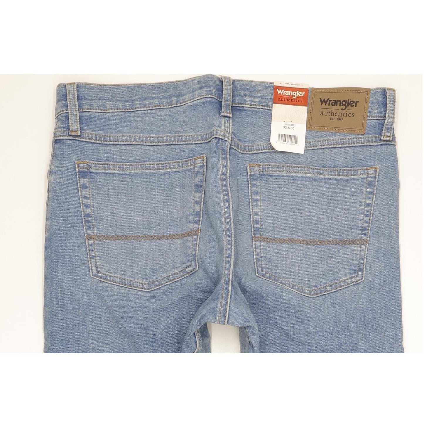 Wrangler Men Blue Straight Regular Stretch Jeans W33 L30