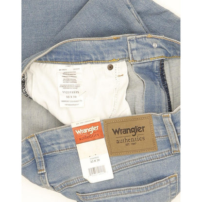 Wrangler Men Blue Straight Regular Stretch Jeans W33 L30