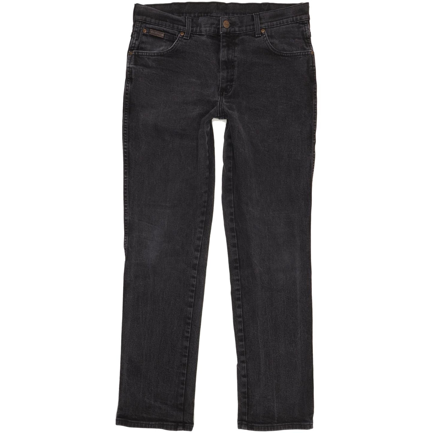 Wrangler Texas Men Black Straight Regular Stretch Jeans W36 L33
