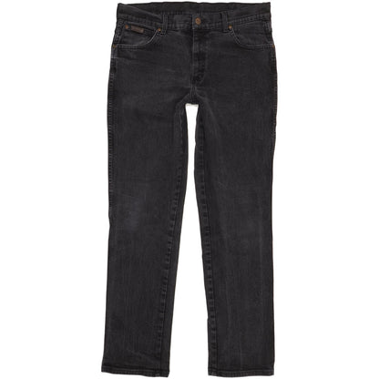 Wrangler Texas Men Black Straight Regular Stretch Jeans W36 L33