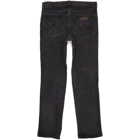 Wrangler Texas Men Black Straight Regular Stretch Jeans W36 L33