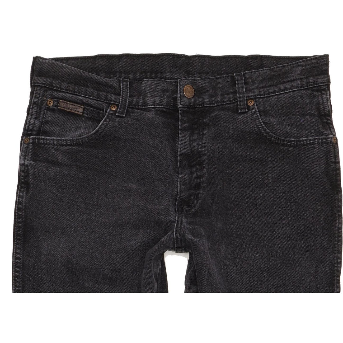 Wrangler Texas Men Black Straight Regular Stretch Jeans W36 L33