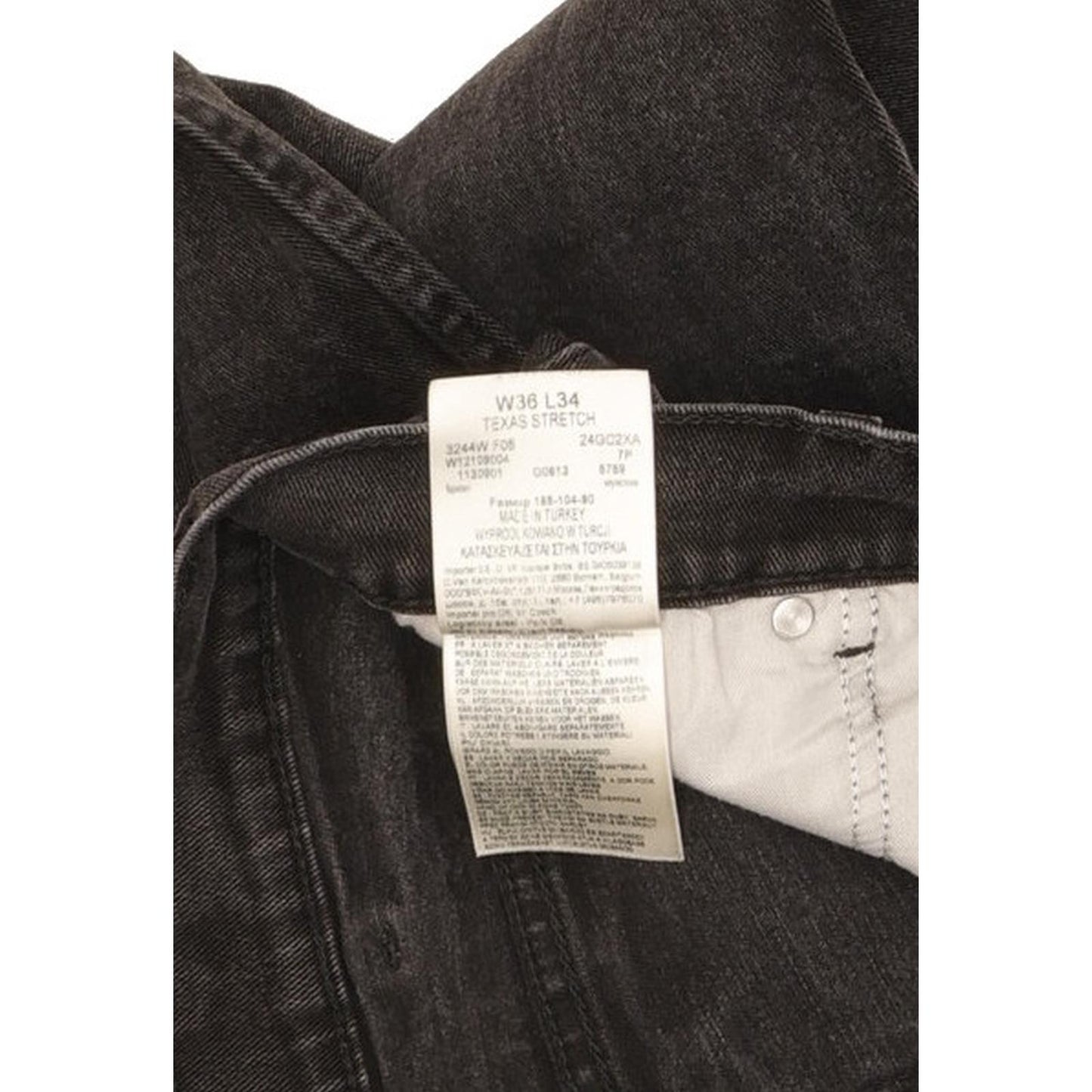 Wrangler Texas Men Black Straight Regular Stretch Jeans W36 L33