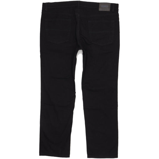 Pioneer Ron Men Black Straight Regular Stretch Jeans W42 L30