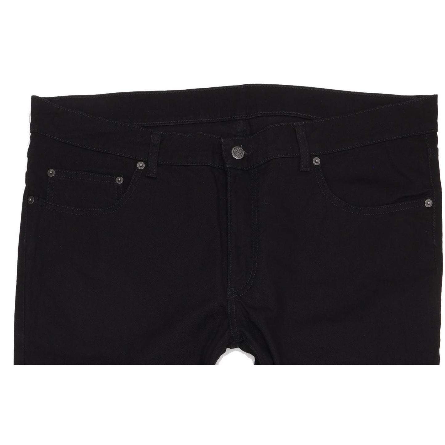 Pioneer Ron Men Black Straight Regular Stretch Jeans W42 L30