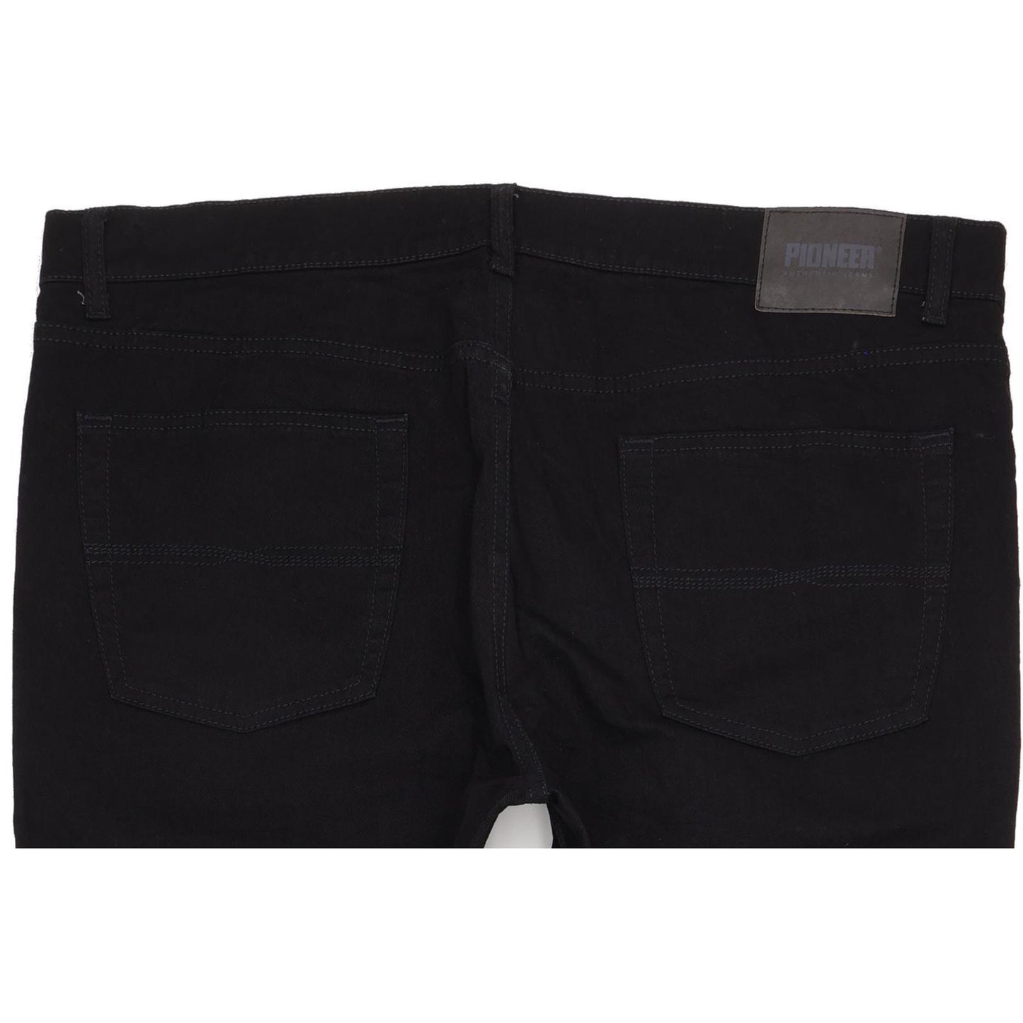 Pioneer Ron Men Black Straight Regular Stretch Jeans W42 L30
