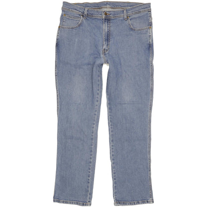 Wrangler Men Blue Straight Regular Stretch Jeans W38 L31