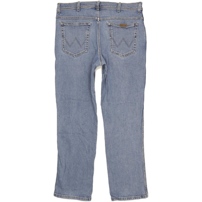 Wrangler Men Blue Straight Regular Stretch Jeans W38 L31