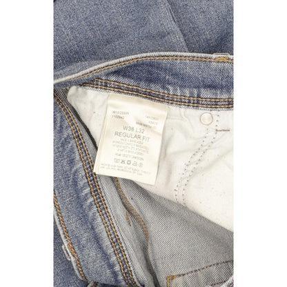 Wrangler Men Blue Straight Regular Stretch Jeans W38 L31