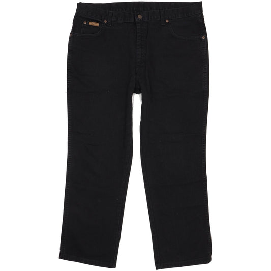 Wrangler Texas Men Black Straight Regular Jeans W40 L29