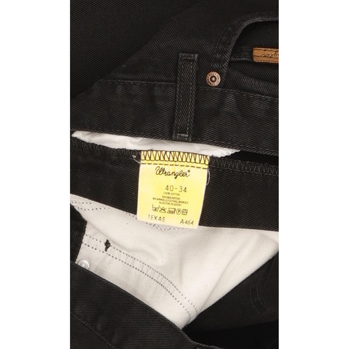 Wrangler Texas Men Black Straight Regular Jeans W40 L29
