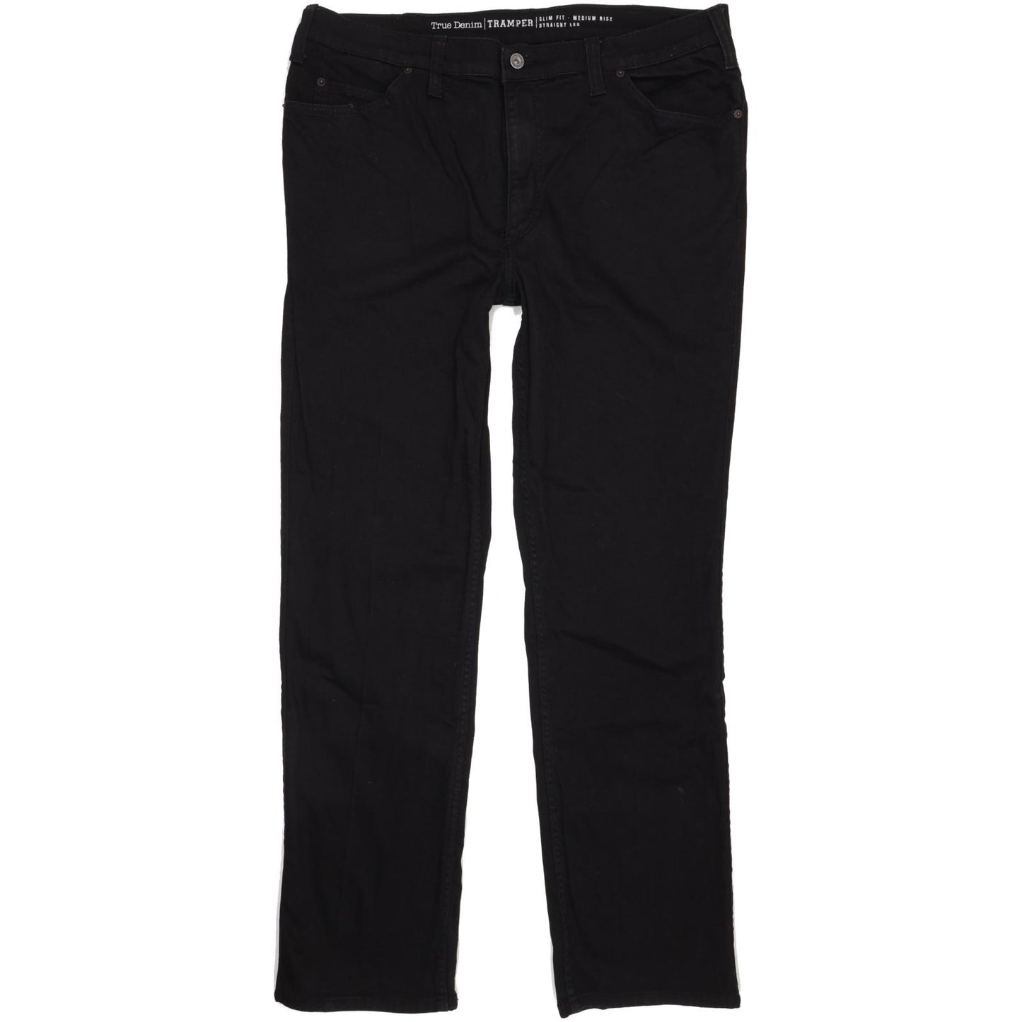 Mustang Tramper Men Black Straight Slim Stretch Jeans W40 L34