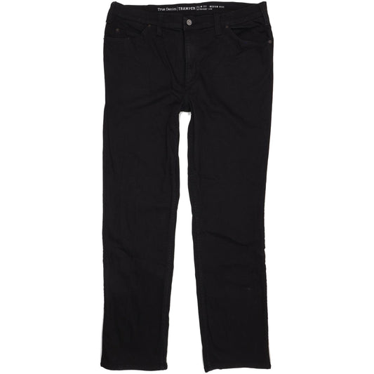 Mustang Tramper Men Black Straight Slim Stretch Jeans W40 L34