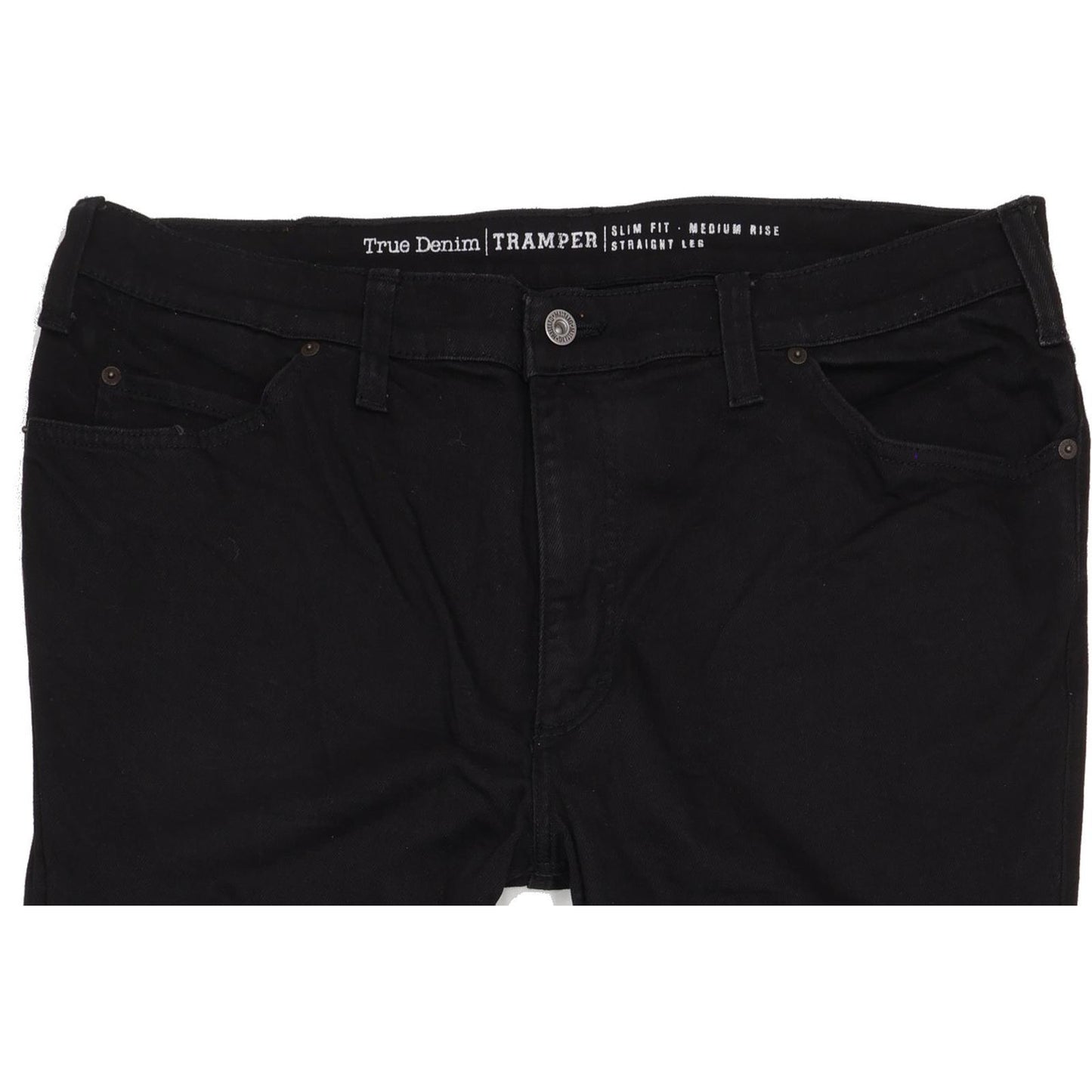 Mustang Tramper Men Black Straight Slim Stretch Jeans W40 L34