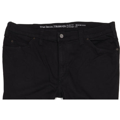 Mustang Tramper Men Black Straight Slim Stretch Jeans W40 L34