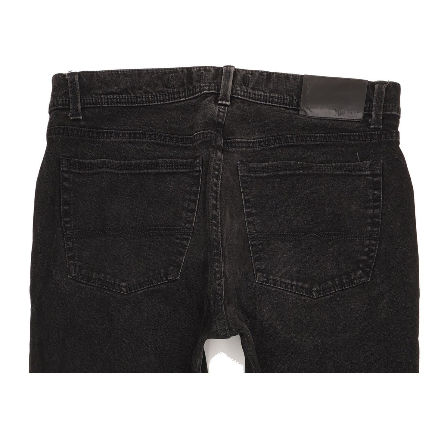 Pioneer Rando Men Black Straight Regular Stretch Jeans W32 L30