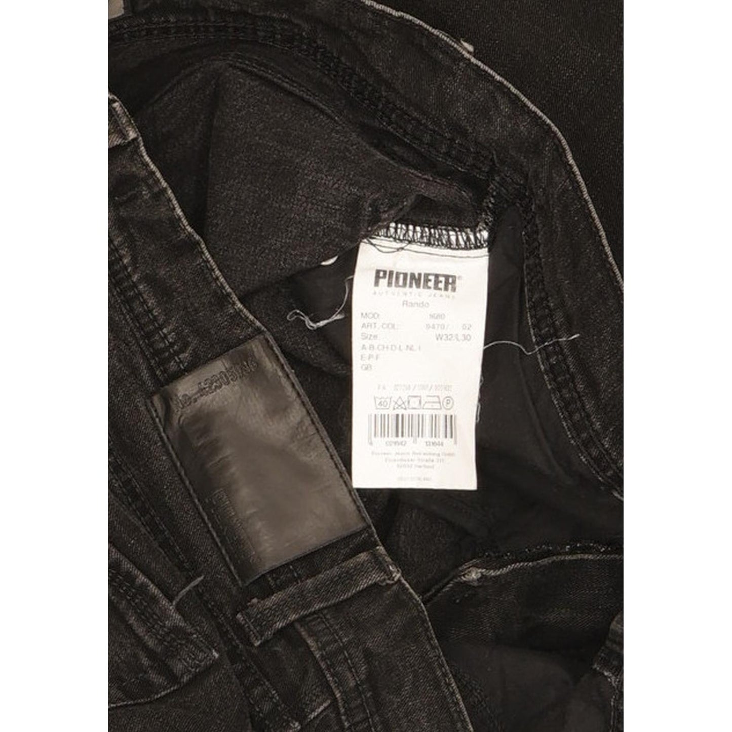 Pioneer Rando Men Black Straight Regular Stretch Jeans W32 L30