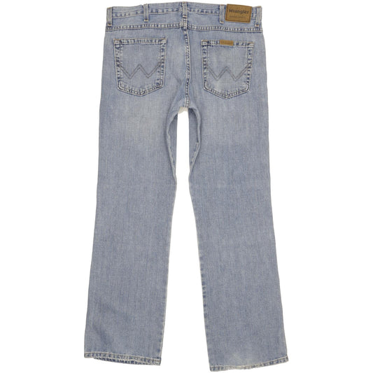 Wrangler Durable Quality Men Blue Bootcut Regular Jeans W34 L32