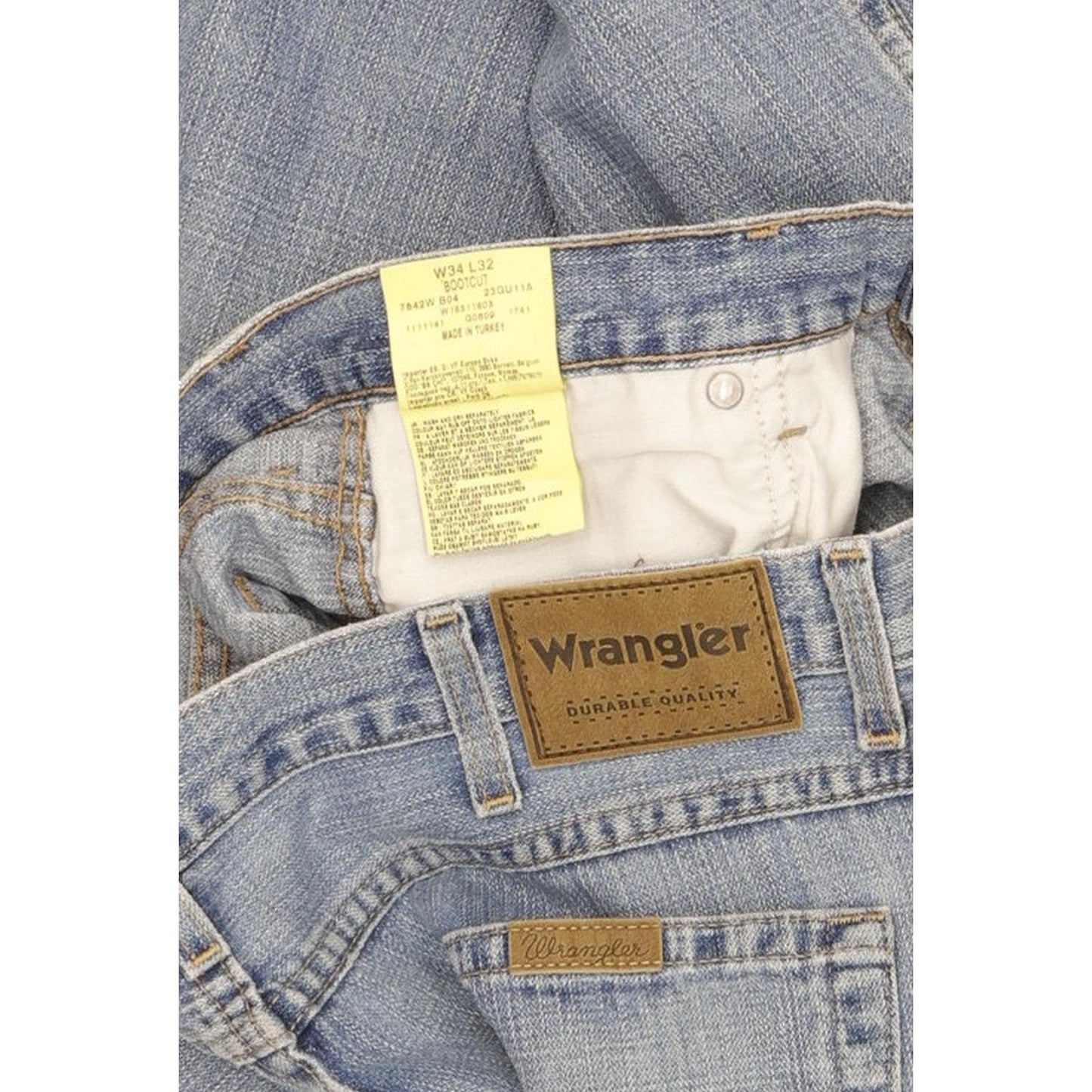 Wrangler Durable Quality Men Blue Bootcut Regular Jeans W34 L32