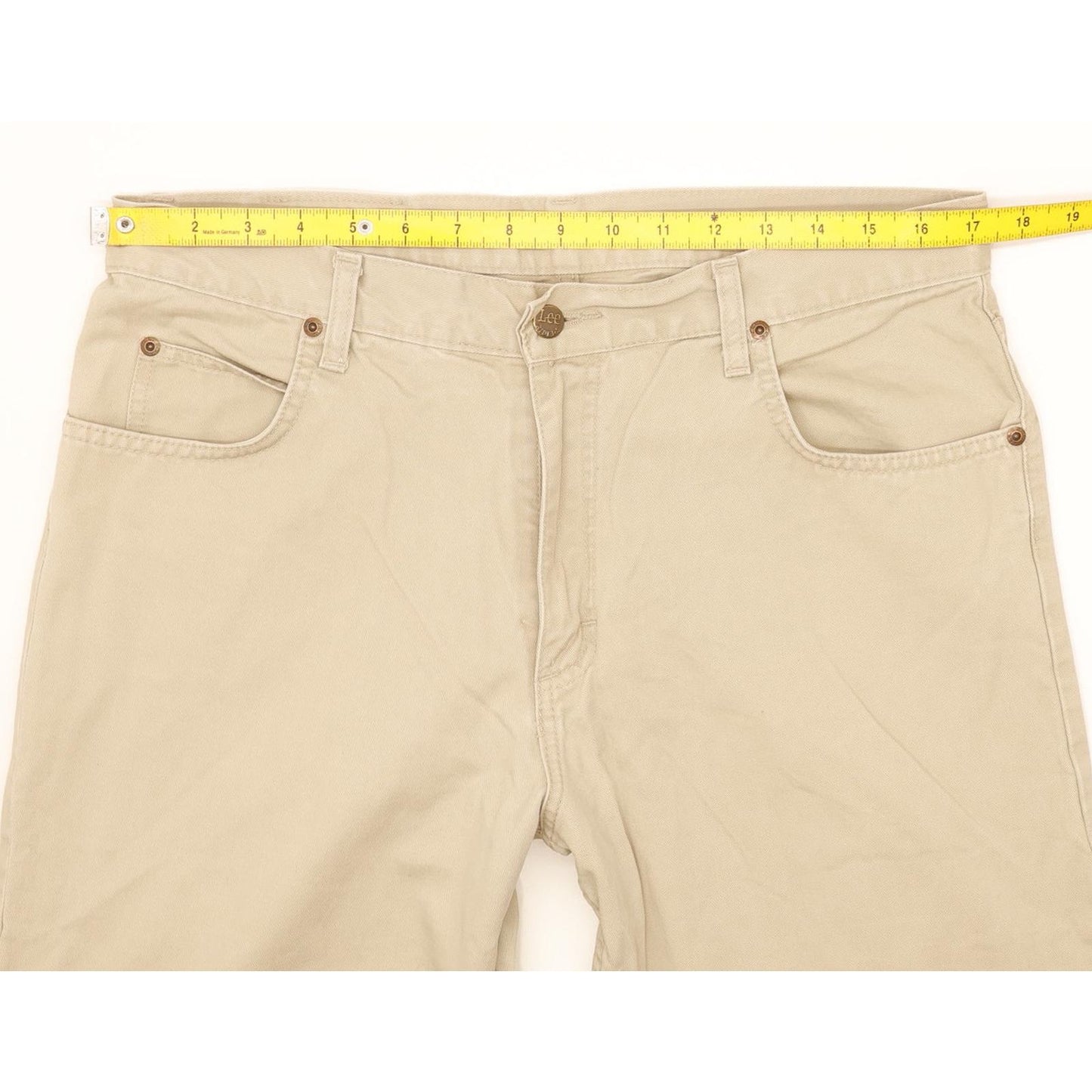 Lee Brooklyn Men Beige Straight Regular Jeans W35 L32