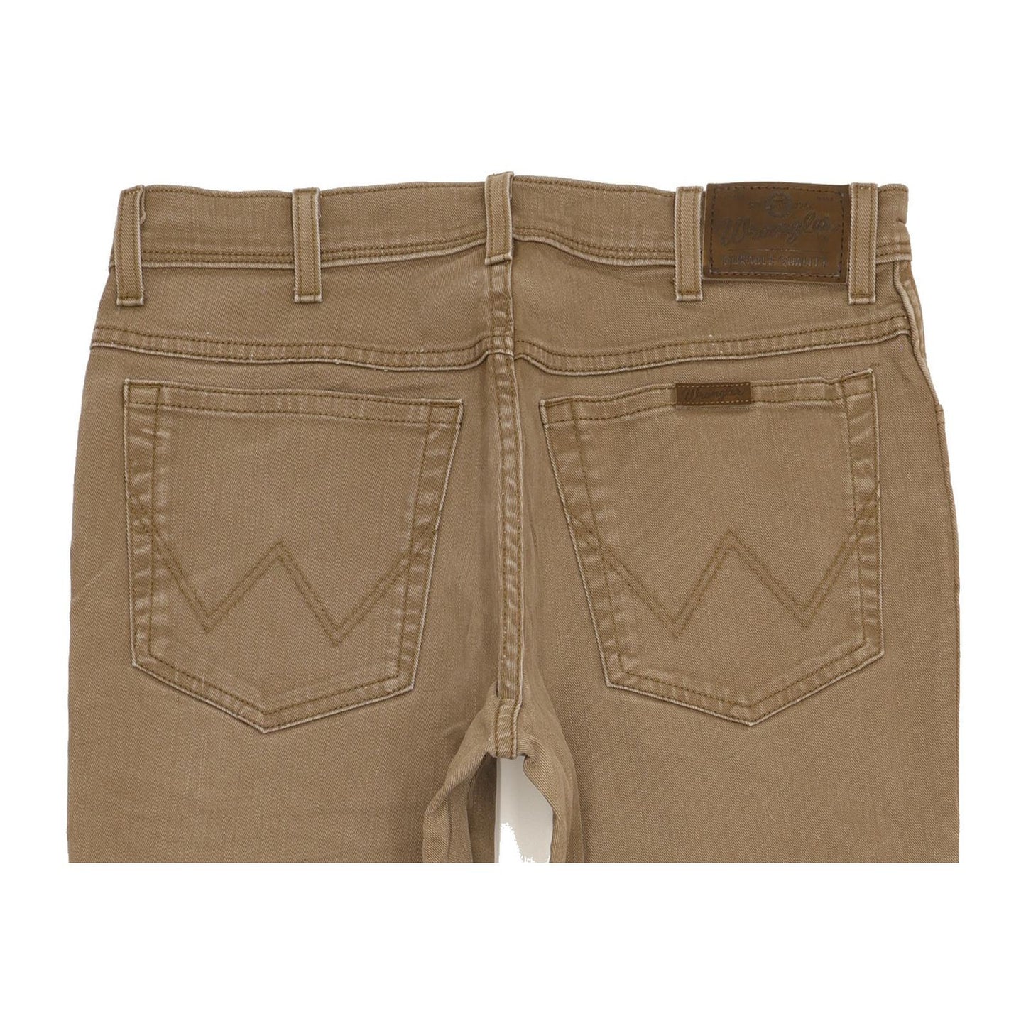 Wrangler Durable Quality Men Brown Straight Regular Stretch Jeans W33 L30