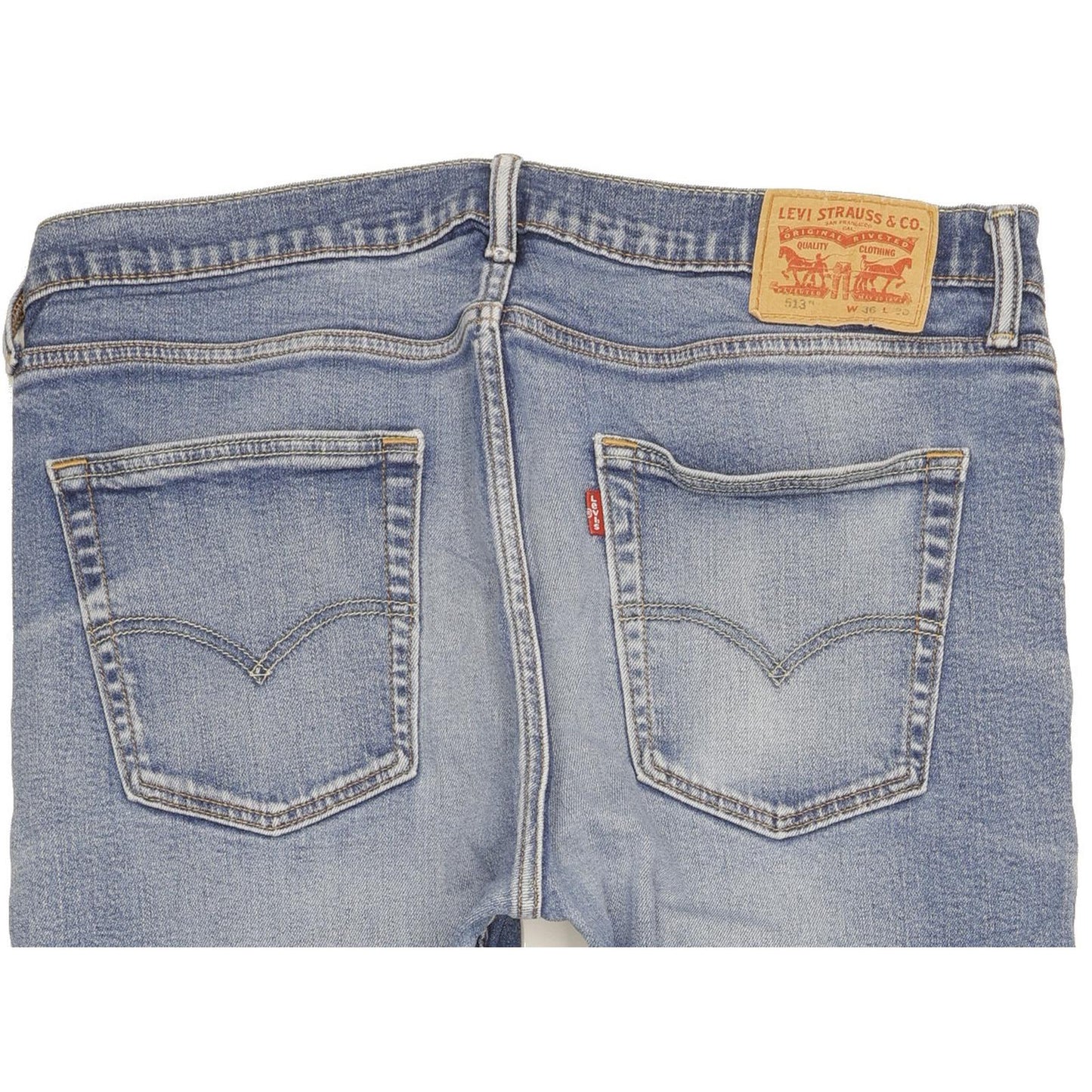 Levi's 513 Men Blue Straight Slim Stretch Jeans W36 L29