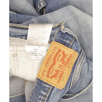 Levi's 513 Men Blue Straight Slim Stretch Jeans W36 L29