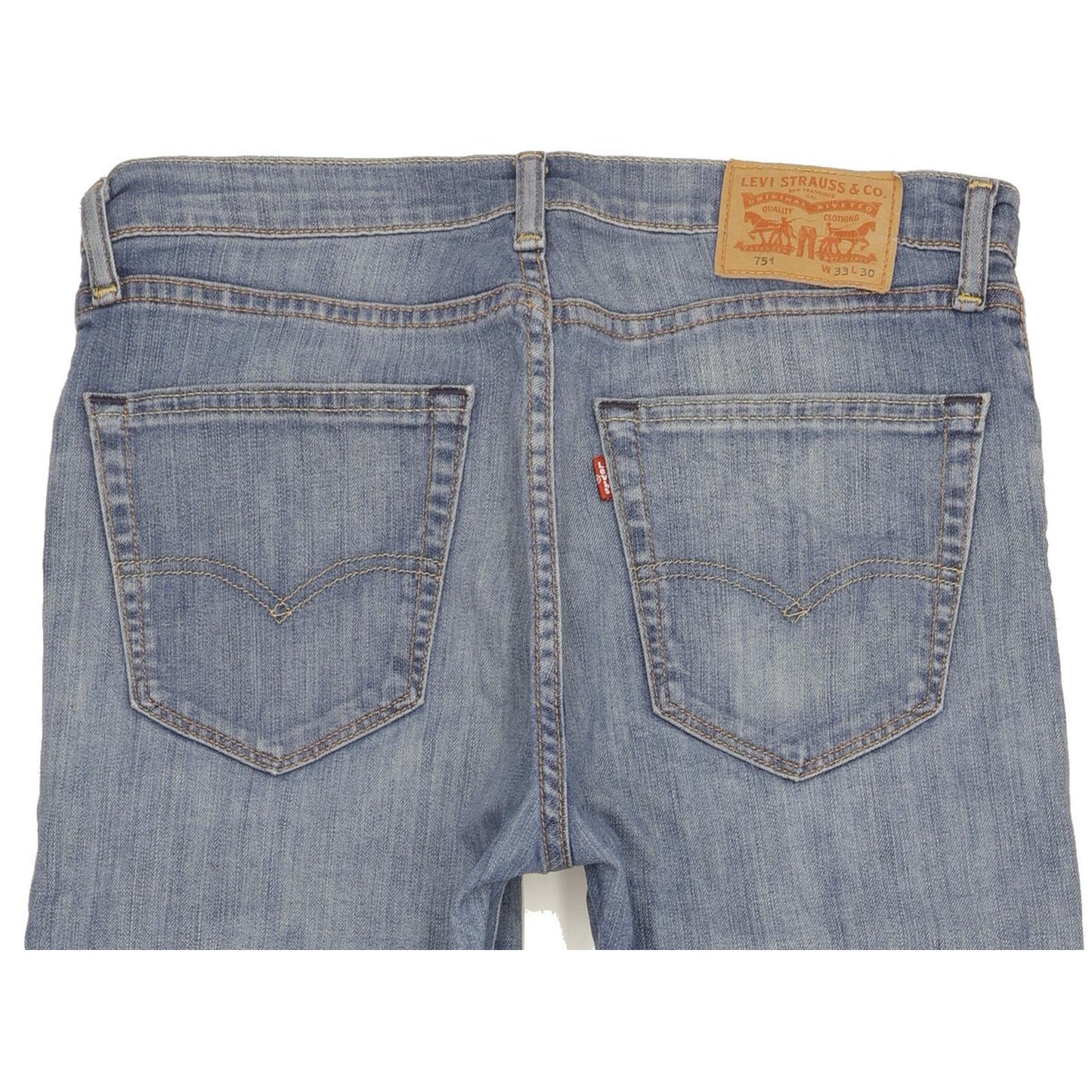 Levi's 751 Men Blue Straight Regular Stretch Jeans W33 L30