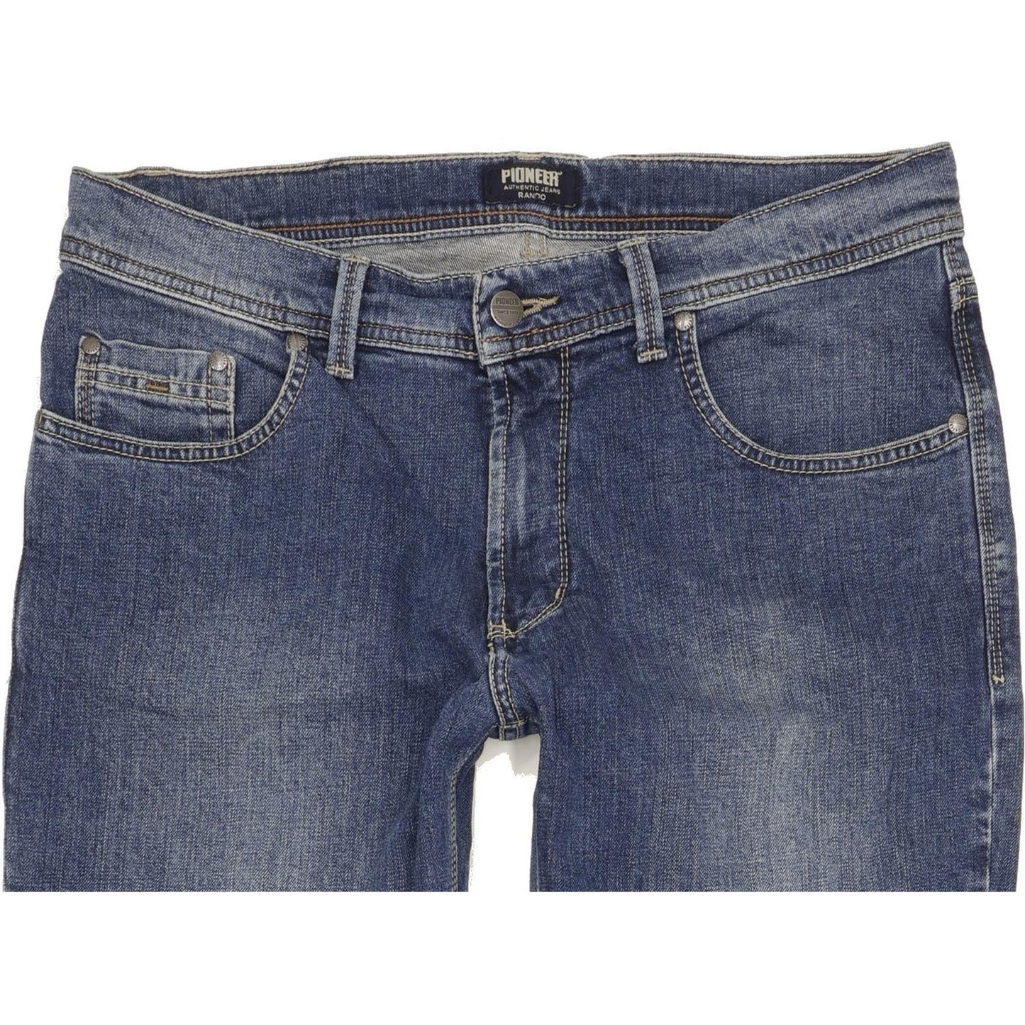 Pioneer Rando Men Blue Straight Regular Stretch Jeans W34 L34