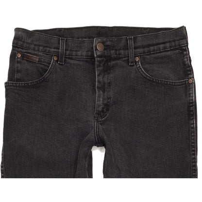Wrangler Texas Men Black Straight Regular Stretch Jeans W33 L33
