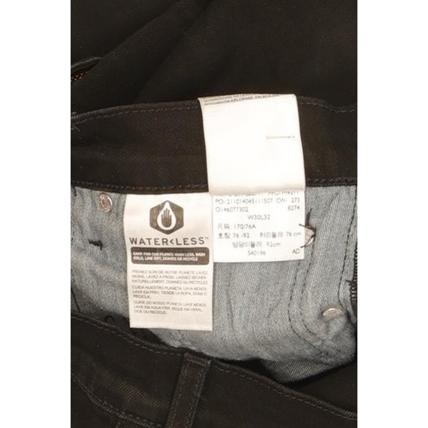 Levi's 511 Men Black Straight Slim Stretch Jeans W30 L31