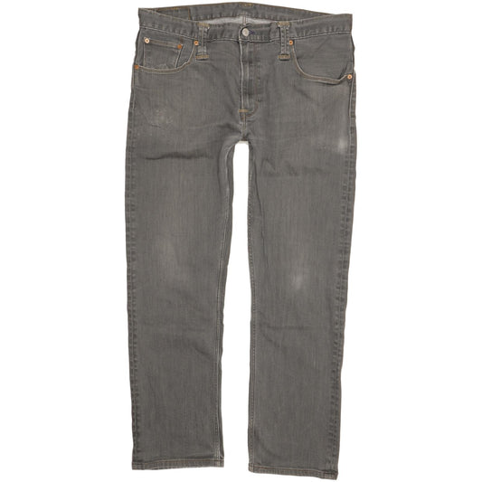 Levi's 504 Men Grey Straight Regular Stretch Jeans W38 L29
