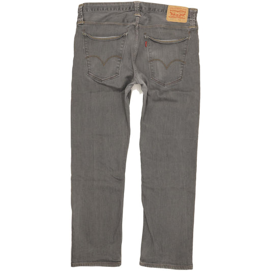 Levi's 504 Men Grey Straight Regular Stretch Jeans W38 L29