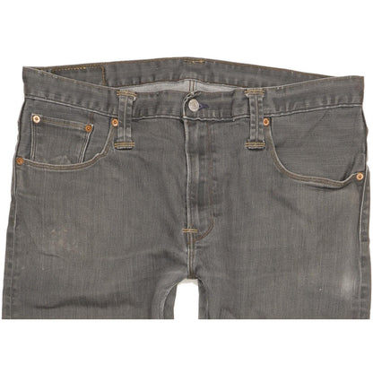 Levi's 504 Men Grey Straight Regular Stretch Jeans W38 L29