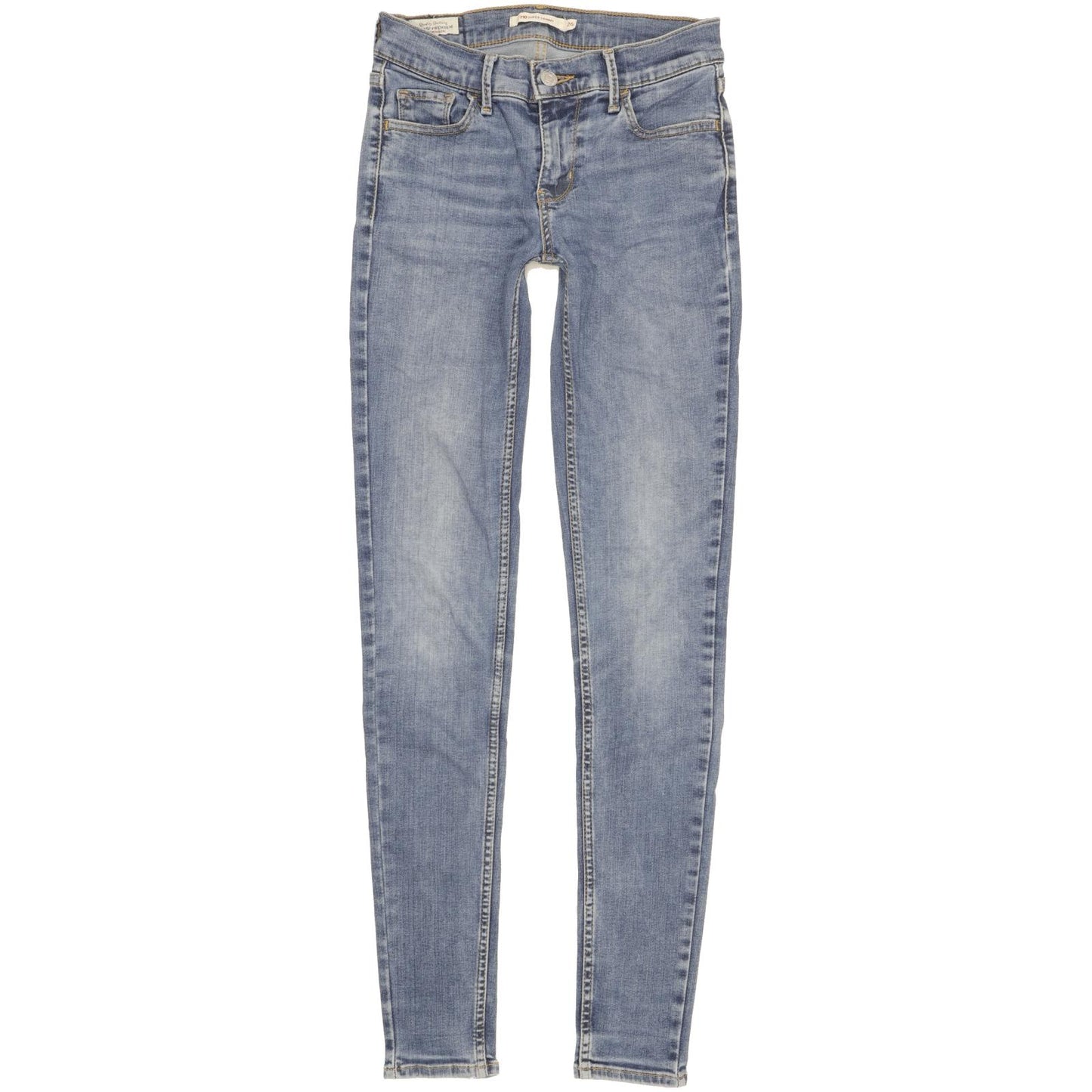 Levi's 710 Super Women Blue Skinny Slim Stretch Jeans W26 L31