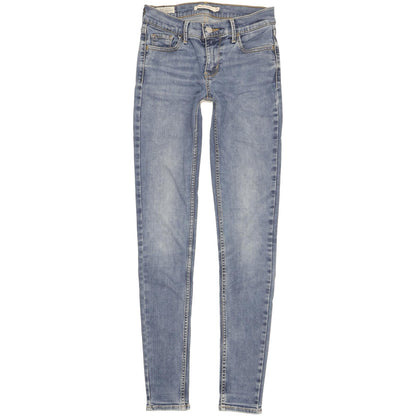 Levi's 710 Super Women Blue Skinny Slim Stretch Jeans W26 L31