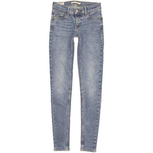 Levi's 710 Super Women Blue Skinny Slim Stretch Jeans W26 L31