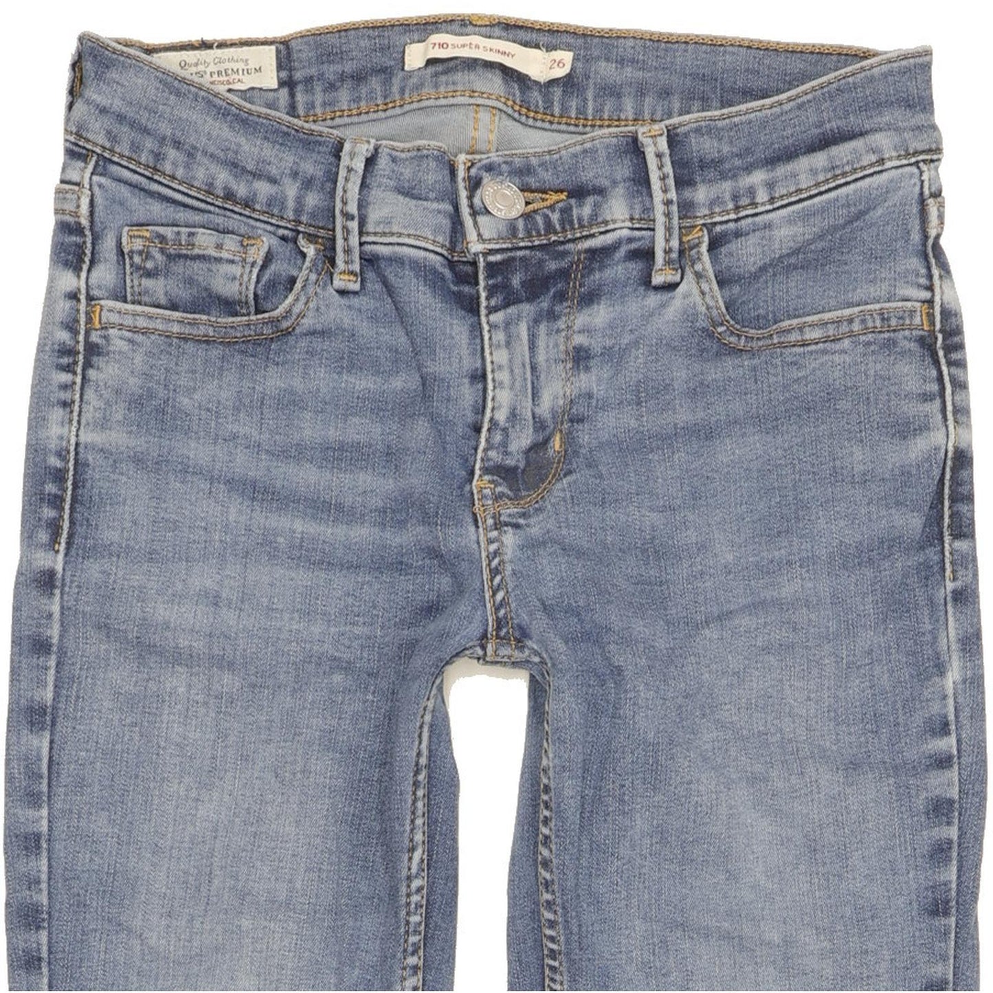 Levi's 710 Super Women Blue Skinny Slim Stretch Jeans W26 L31