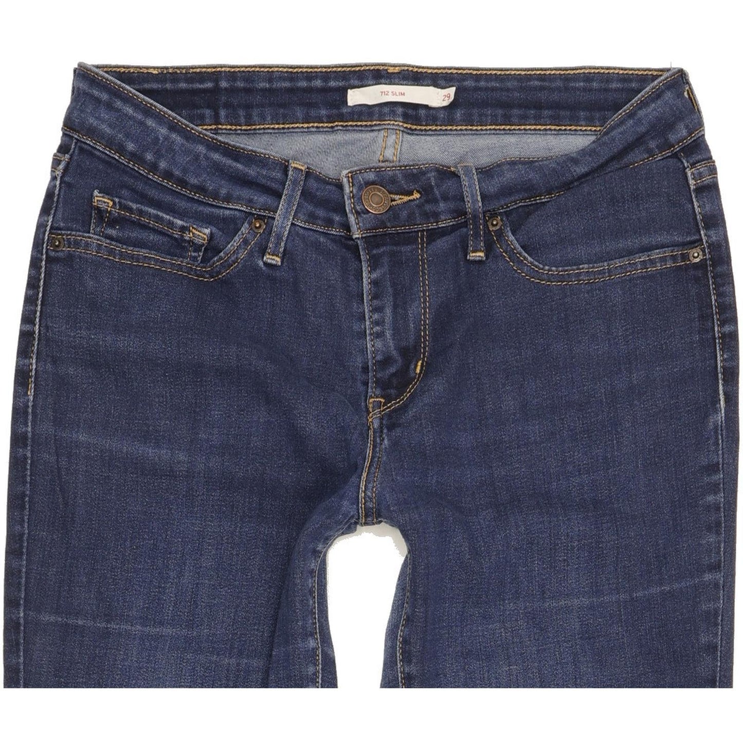 Levi's 712 Women Blue Straight Slim Stretch Jeans W29 L31