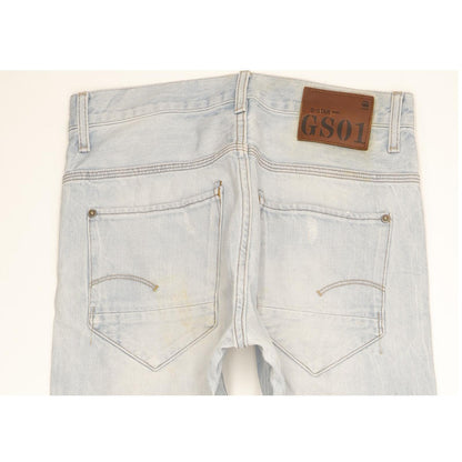 G-Star New Radar Men Blue Straight Slim Jeans W30 L32