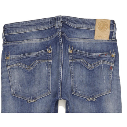 Replay Newbill Men Blue Straight Regular Stretch Jeans W32 L32