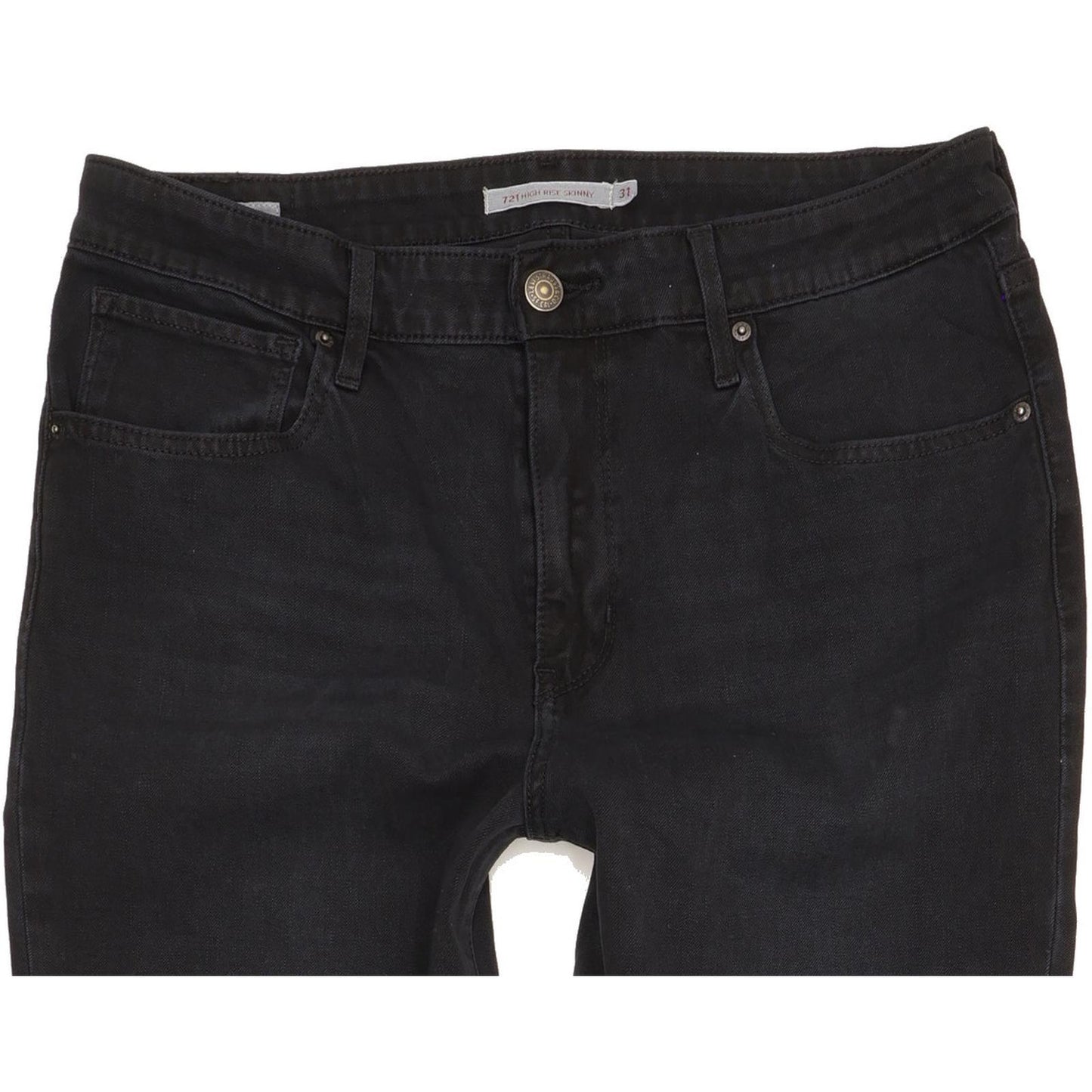Levi's 721 Black Skinny Slim Jeans High Waisted W31 L32
